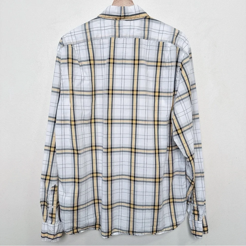 J.crew Mens XL Plaid Light Weight Slim Fit Shirt